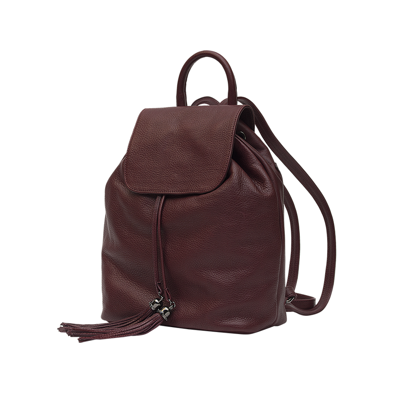 ZAINO IN PELLE BORDEAUX