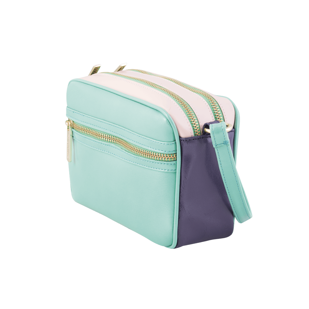 TRACOLLINA IN PELLE MULTICOLOR