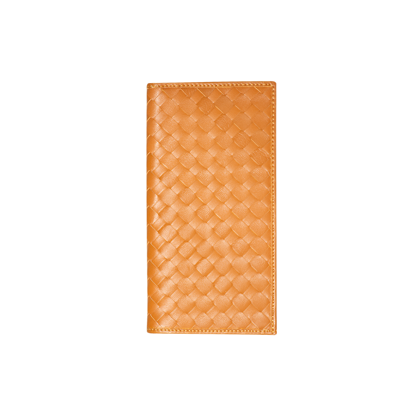 PORTA CARTE IN PELLE INTRECCIATA