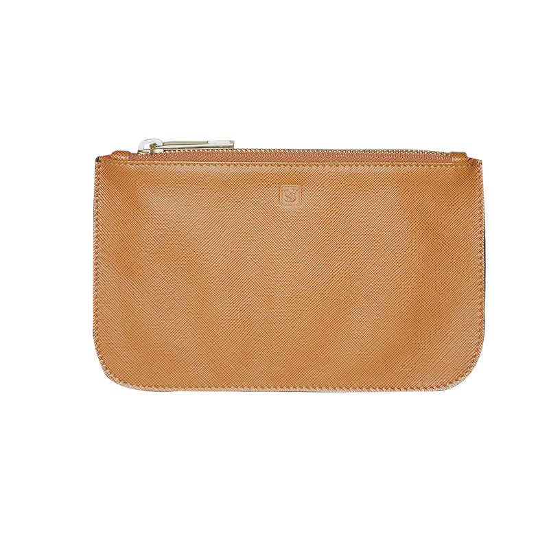 BUSTA PICCOLA PORTATUTTO IN PELLE COLOR MARRONE
