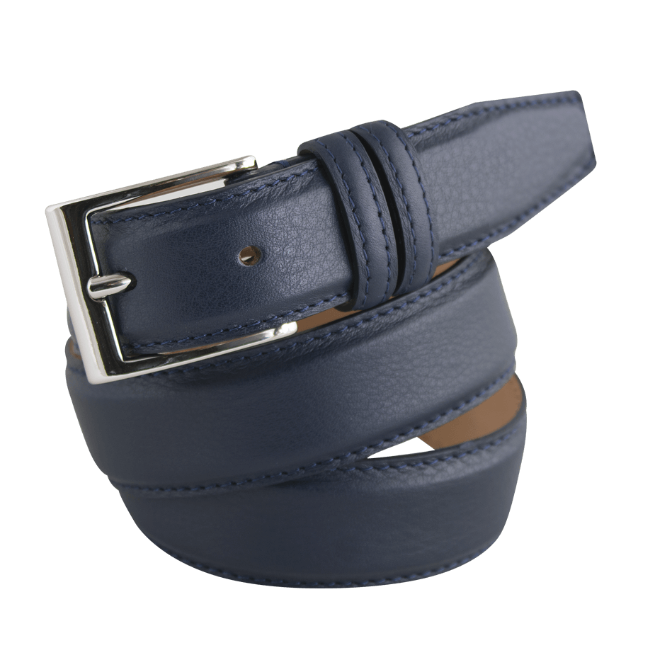 CINTURA IN PELLE COLORE BLU ALTEZZA 3 CM LUNG.115 CINTURA IN PELLE COLORE BLU ALTEZZA 3 CM LUNG.115